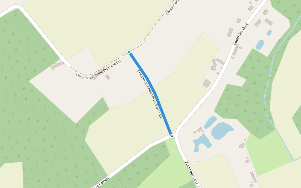 Chemin du Chêne Brun à la Croix walking route map in Thorigné-sur-Dué