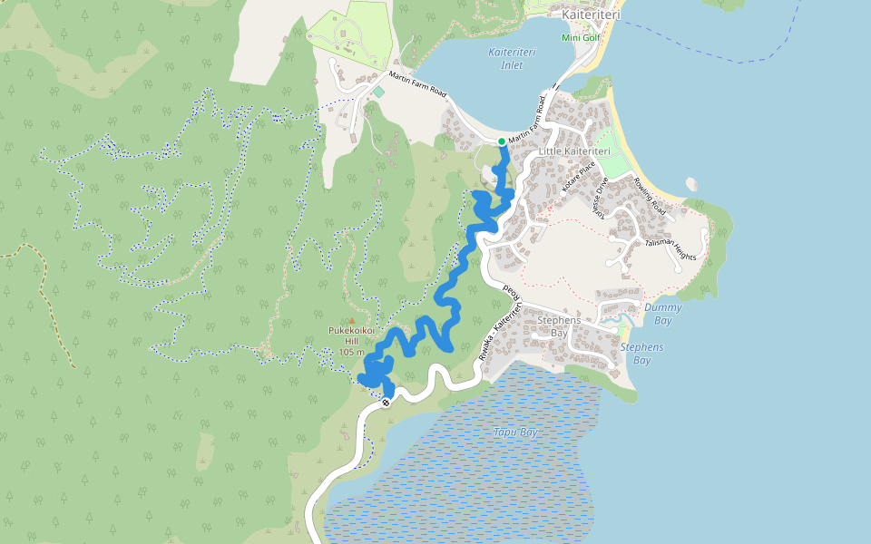 Easy Rider walking route map in Kaiteriteri