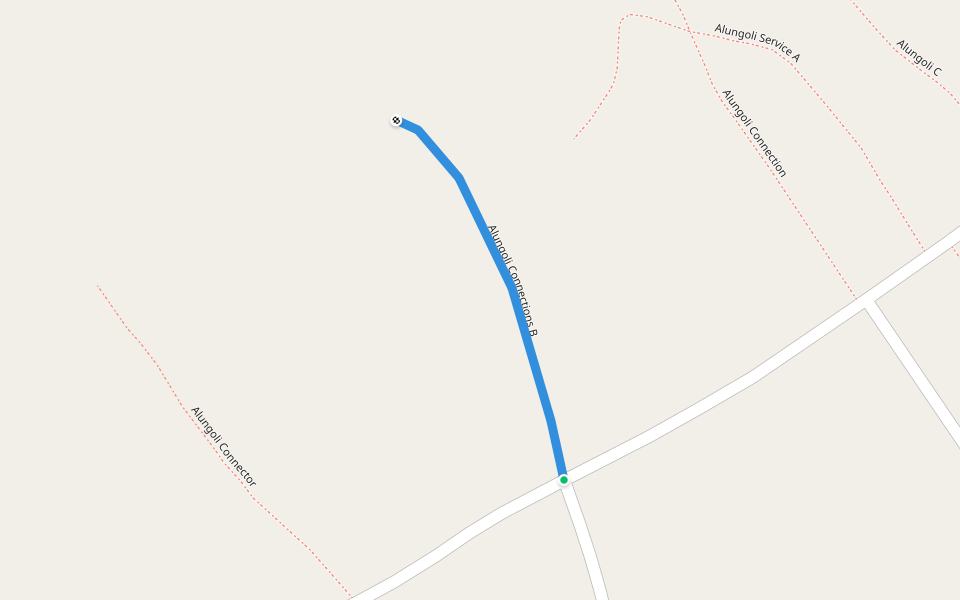 Alungoli Connections B walking route map in Sikoma