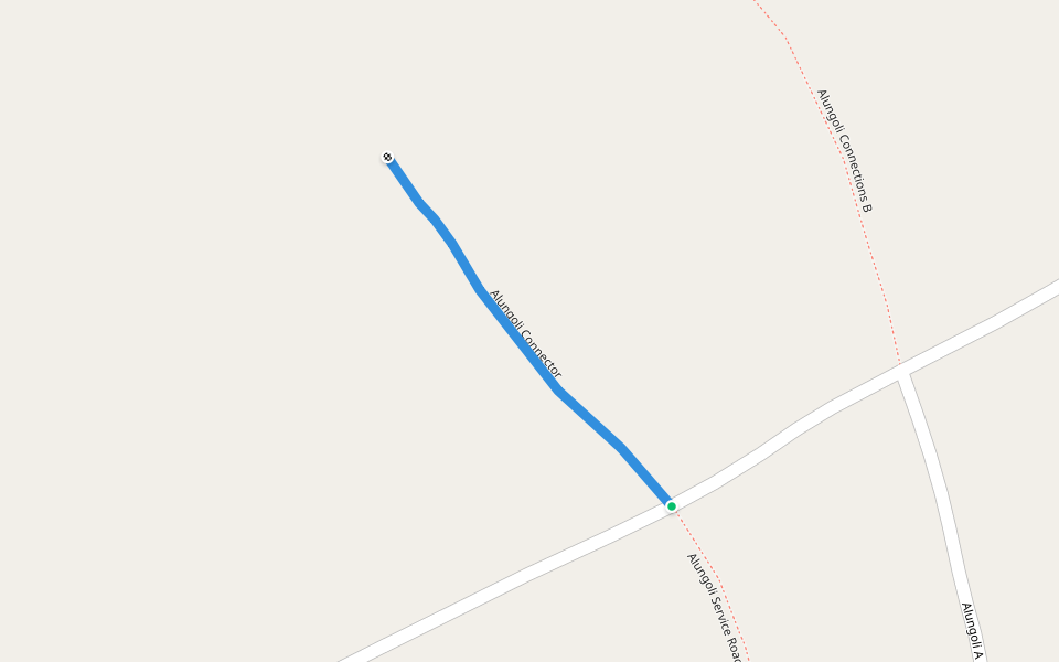 Alungoli Connector walking route map in Sikoma