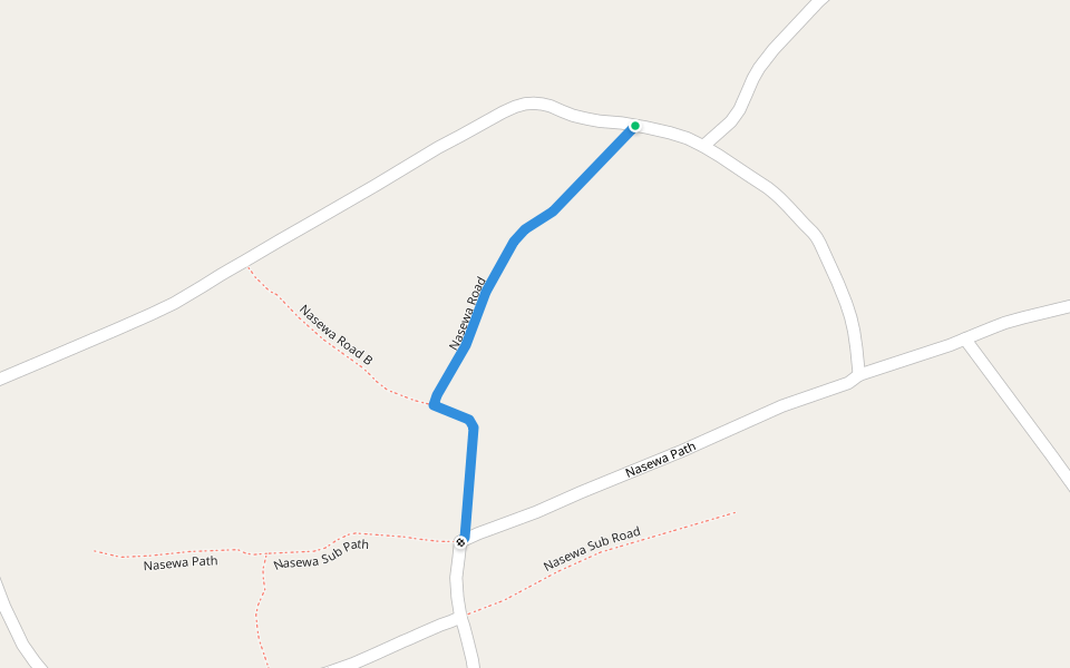 Nasewa Road walking route map in Sikoma