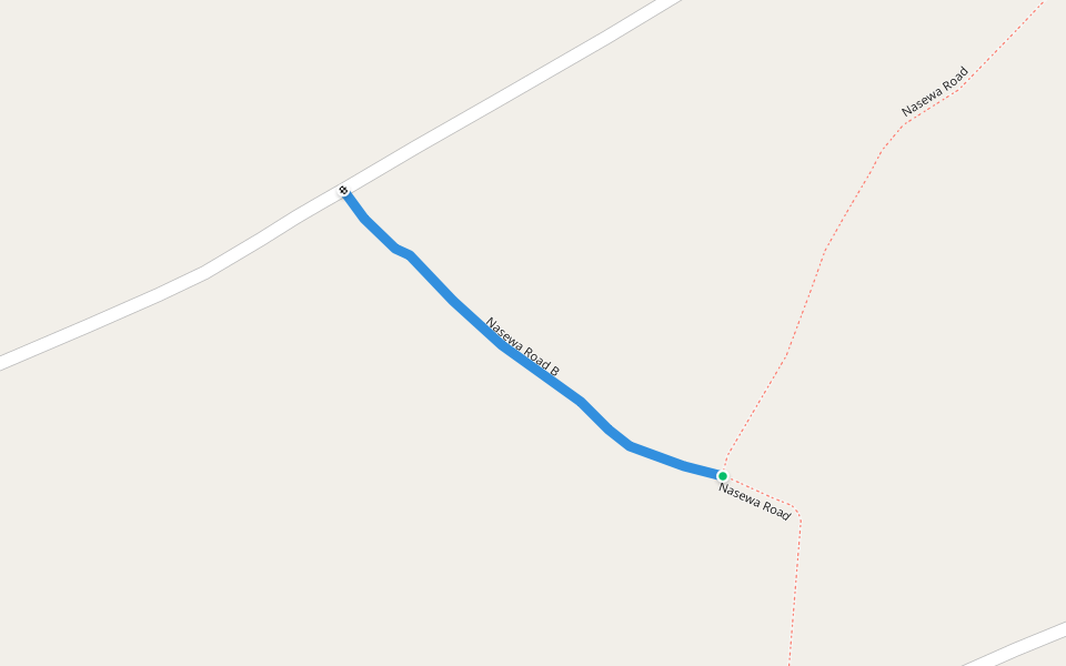 Nasewa Road B walking route map in Sikoma
