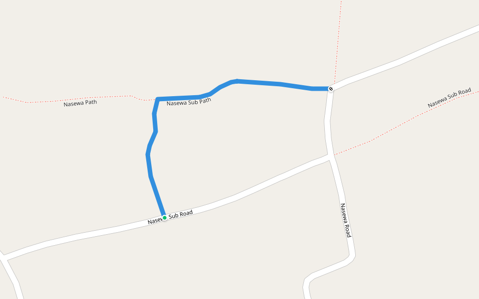 Nasewa Sub Path walking route map in Sikoma