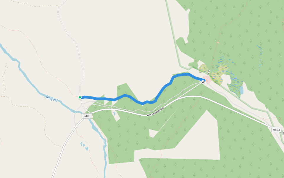 Saivonkierros P-Peurakaltio walking route map in Muonio