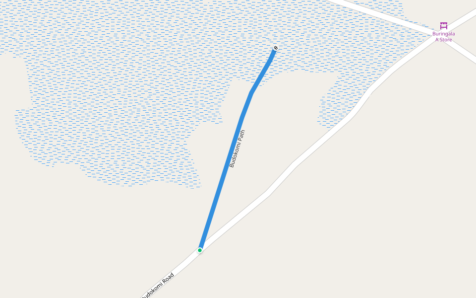 Budokomi Path walking route map in Sikulu