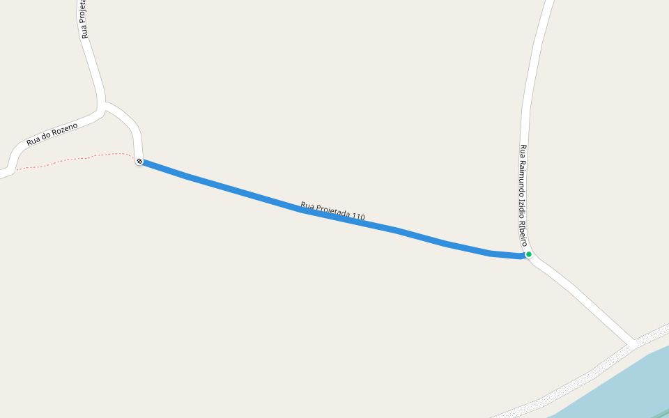 Rua Projetada 110 walking route map in Parnaíba