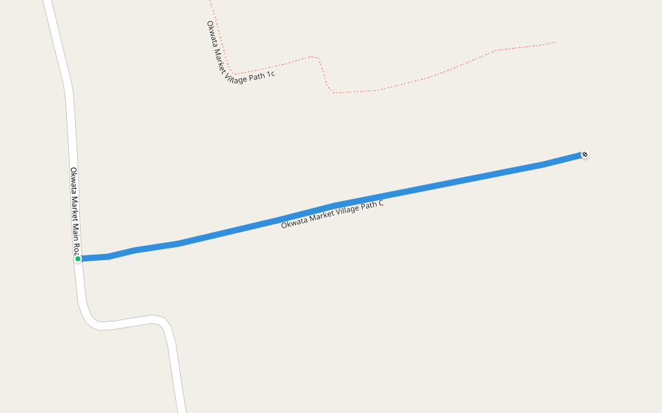 Okwata Market Village Path C walking route map in Likoli