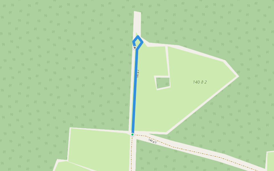 140 д 2 walking route map in Andriushinskaya