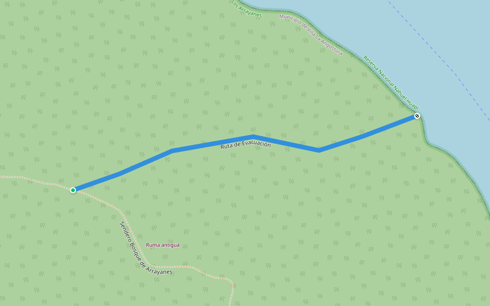 Ruta de Evacuación walking route map in Puerto Manzano