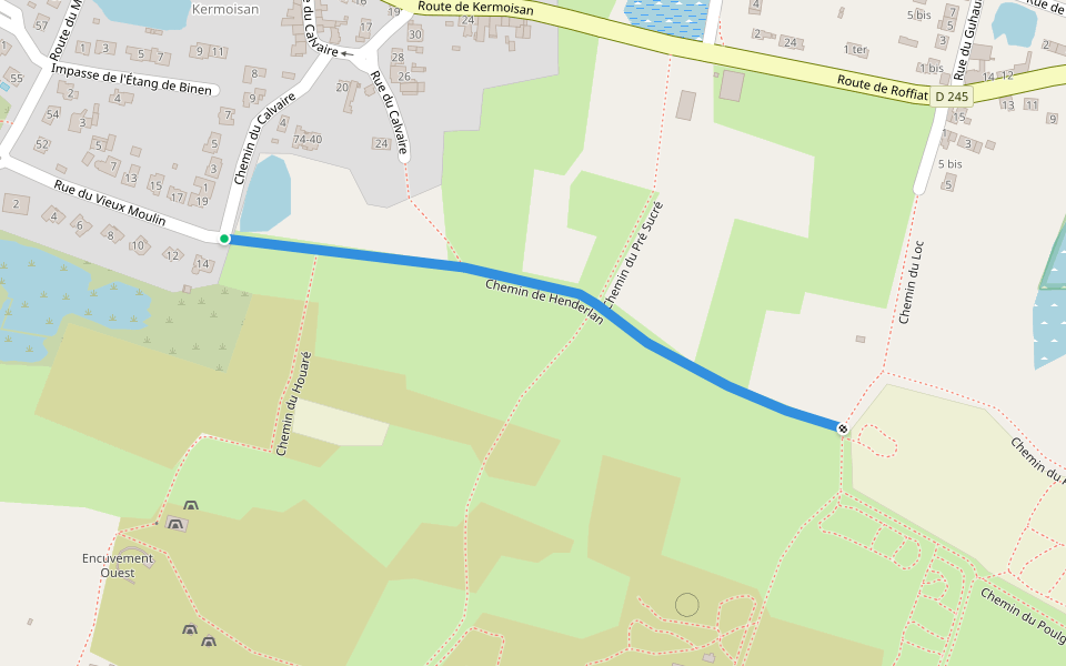 Chemin de Henderlan walking route map in Batz-sur-Mer