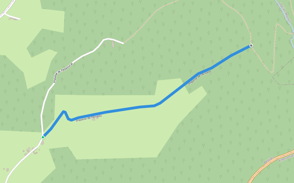 Impasse de l'Arnaou walking route map in Betplan