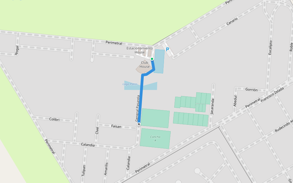 General Pasarela walking route map in Esteban Echeverría