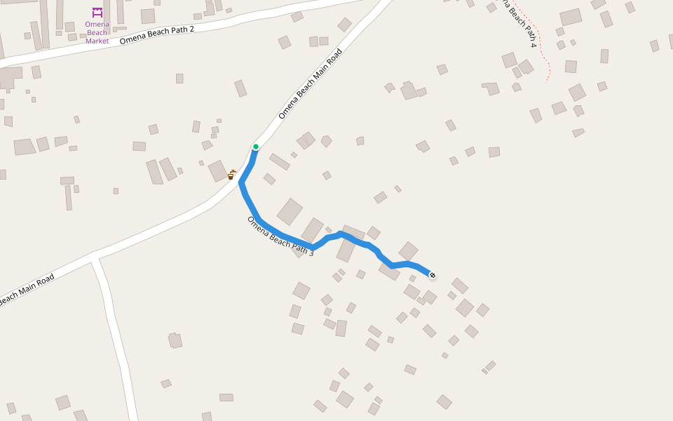 Omena Beach Path 3 walking route map in Port Bunyala