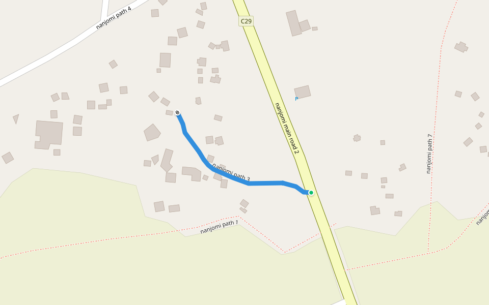 nanjomi path 3 walking route map in Bujwane