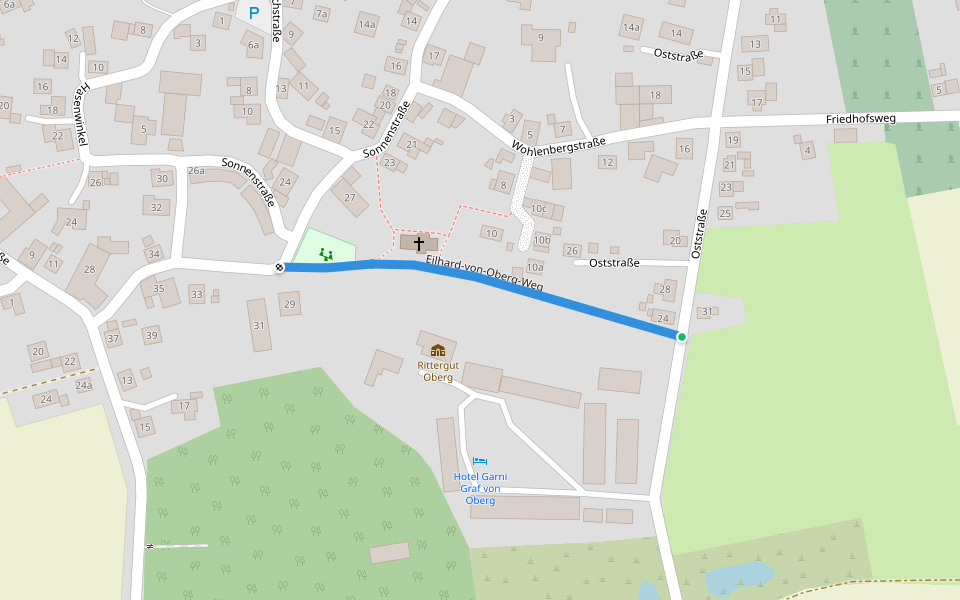 Eilhard-von-Oberg-Weg walking route map in Ilsede