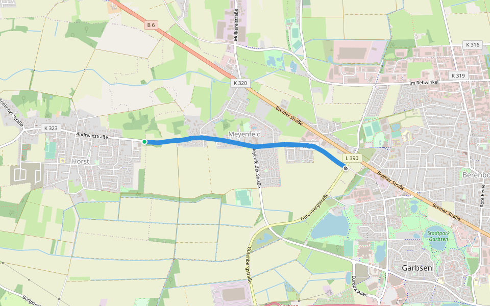 Leistlinger Straße walking route map in Garbsen