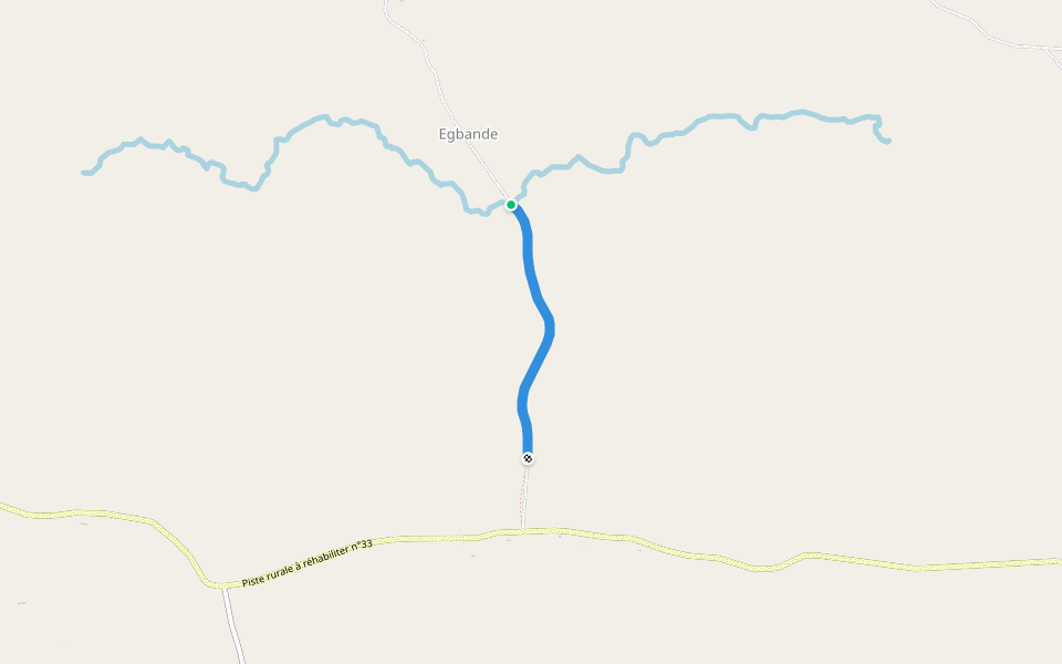 Piste rurale à réhabiliter n°33 walking route map in Sokodé