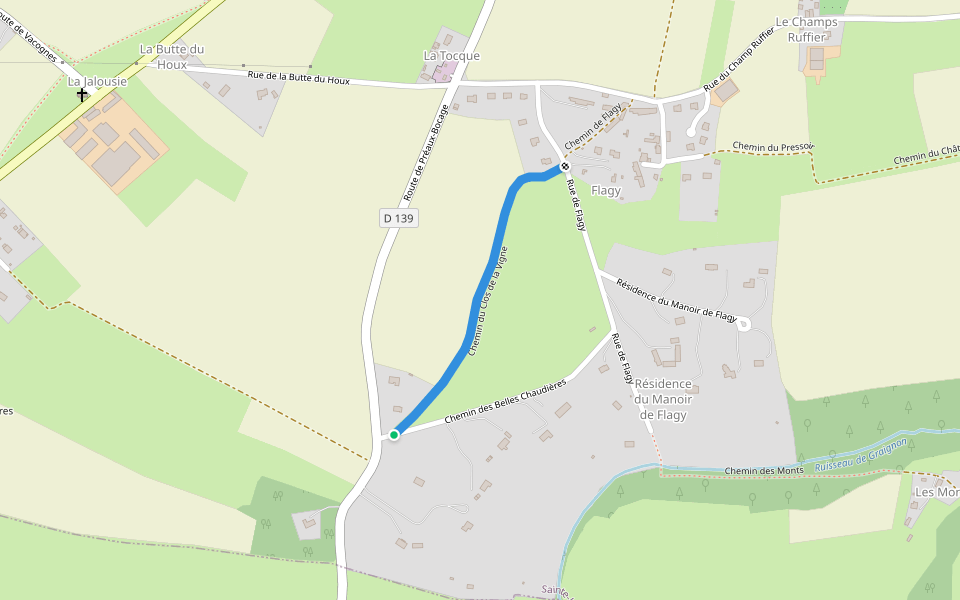 Chemin du Clos de la Vigne walking route map in Sainte-Honorine-du-Fay