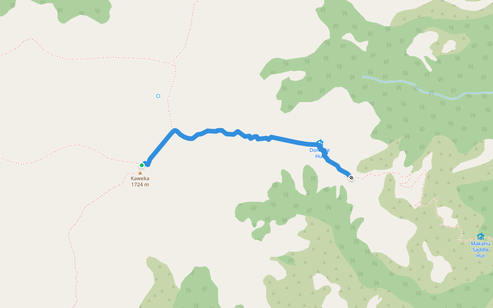 Makahu Spur Track walking route map in Puketitiri