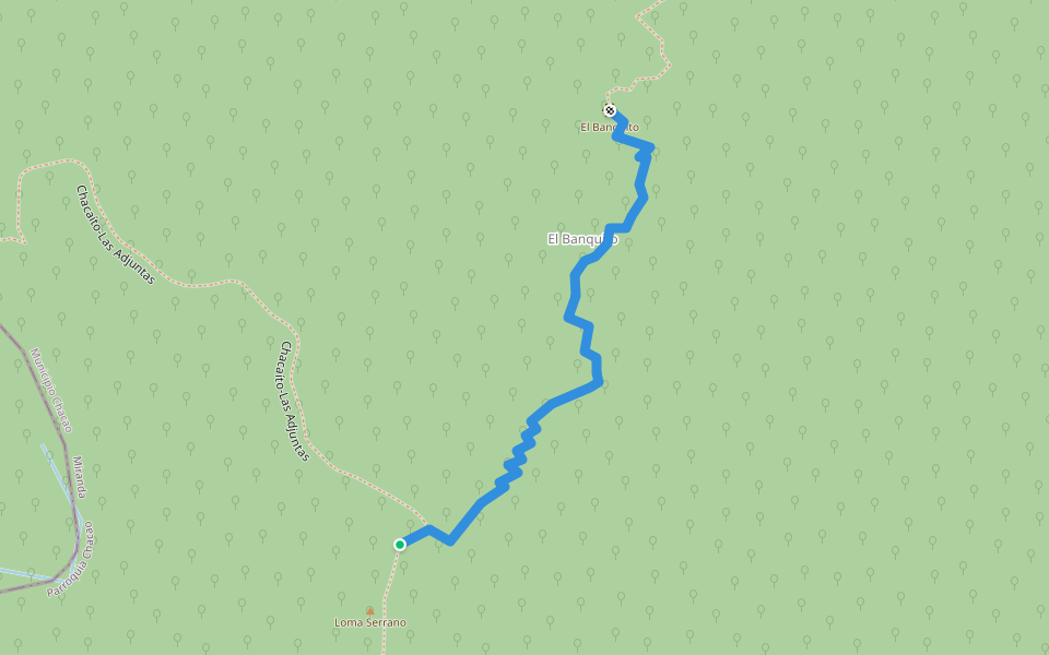 Sabas Nieves - El Banquito walking route map in Caracas