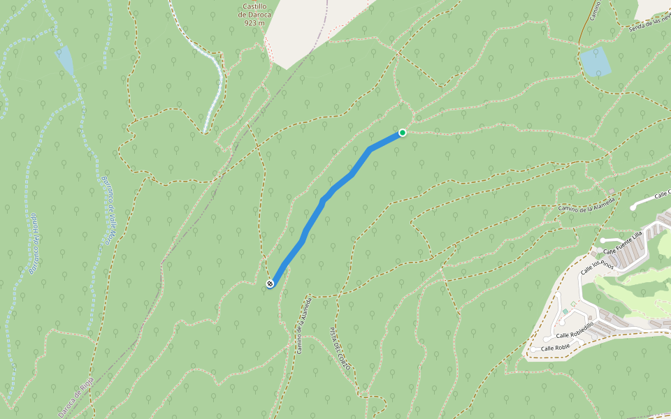 Senda del Molinero walking route map in Sojuela