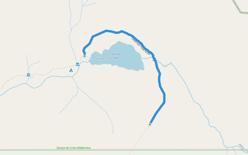 Challenger Peak Route walking route map in Silver Cliff