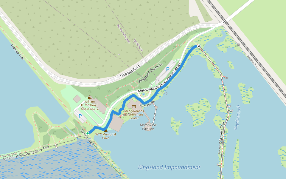 Shorewalk walking route map in Lyndhurst