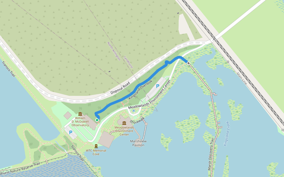 Kingsland Overlook walking route map in Lyndhurst
