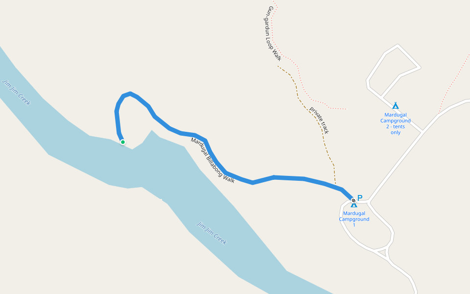 Mardugal Billabong Walk walking route map in Kakadu