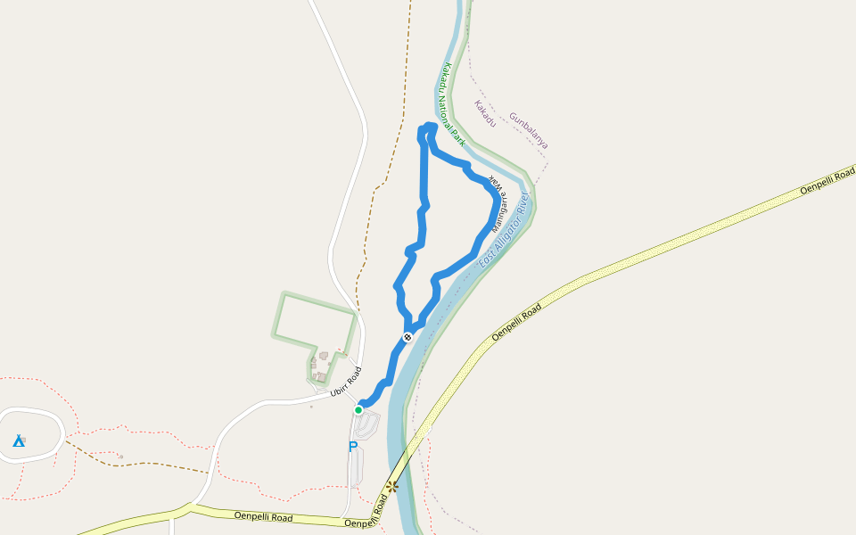 Manngarre Walk walking route map in Kakadu