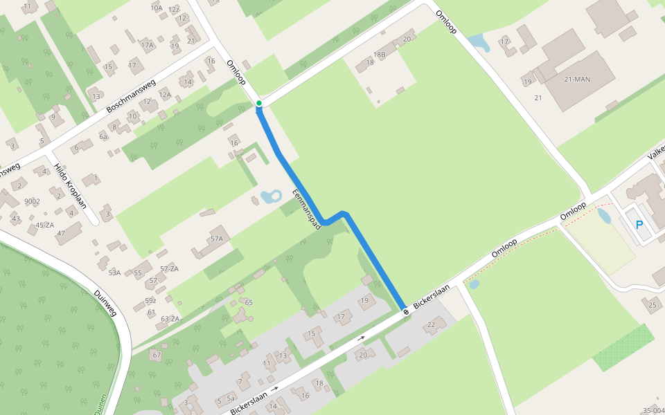 Eenmanspad walking route map in Schoorl
