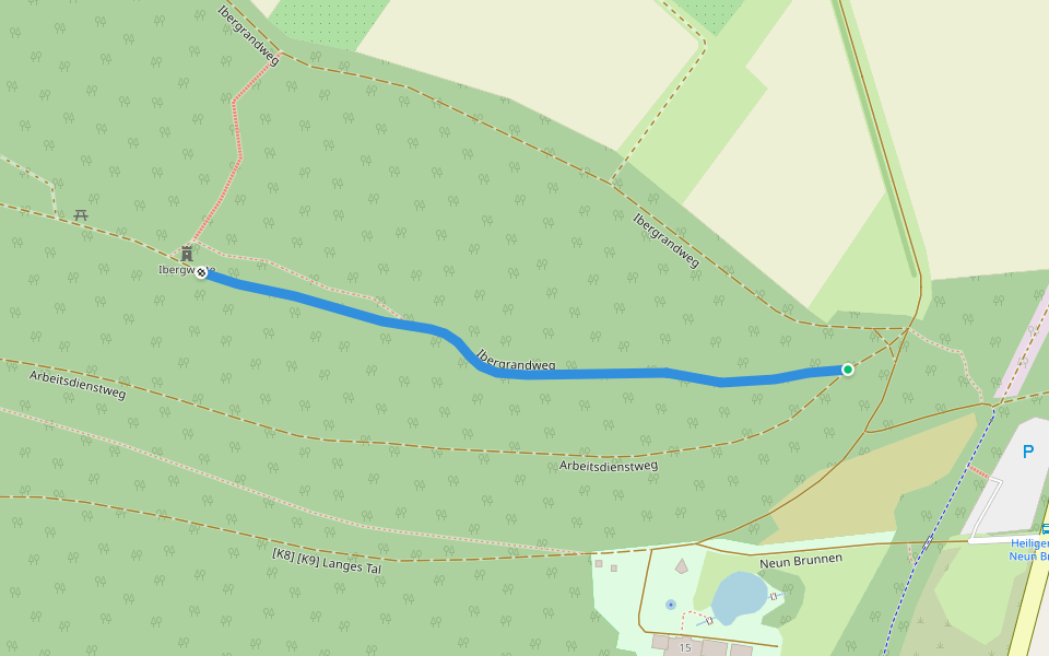 Ibergrandweg walking route map in Heilbad Heiligenstadt