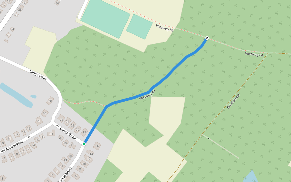 voetweg 83 walking route map in Boortmeerbeek