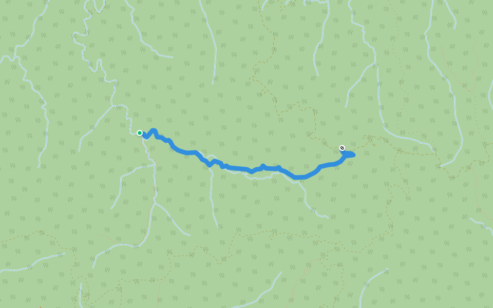 八木沢林道 walking route map in Hakodate