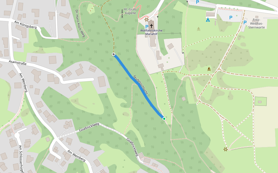 Teufelsschlucht walking route map in Neumarkt in der Oberpfalz