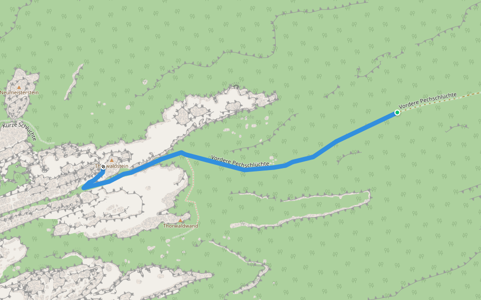 Vordere Pechschlüchte walking route map in Sebnitz