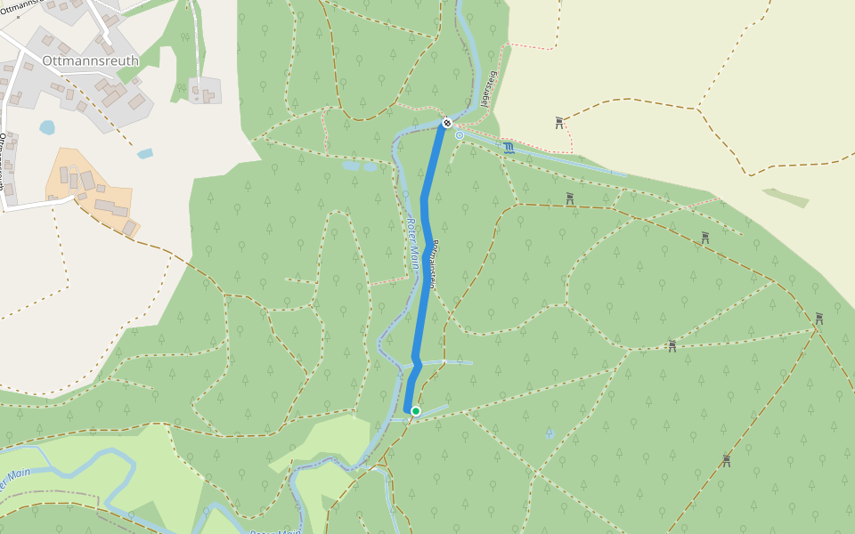 Rotmainsteig walking route map in Emtmannsberg