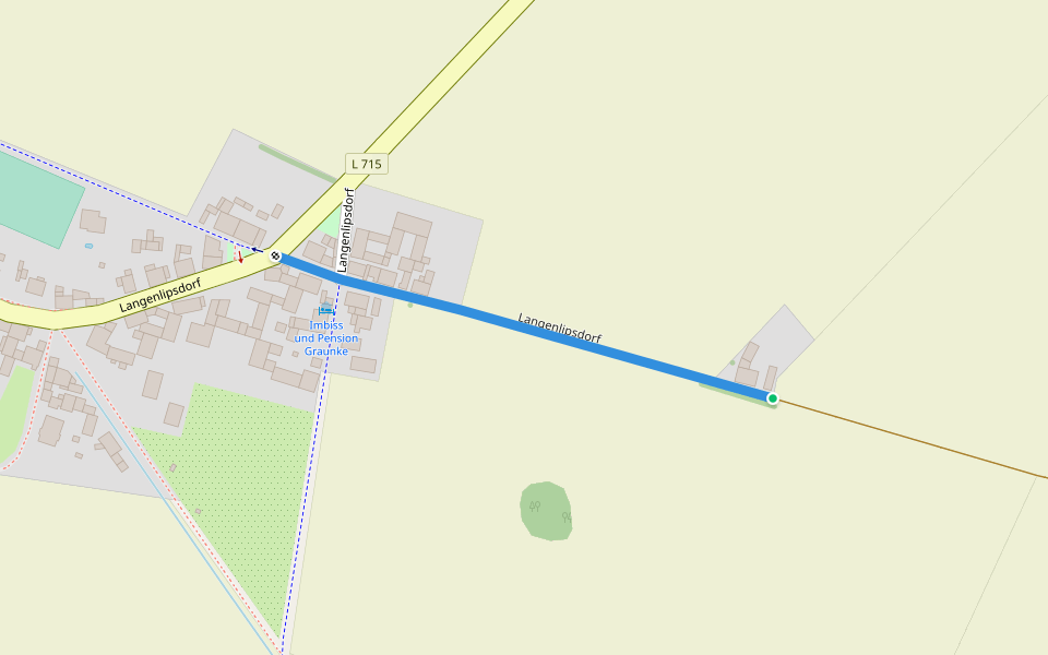 Langenlipsdorf walking route map in Niedergörsdorf