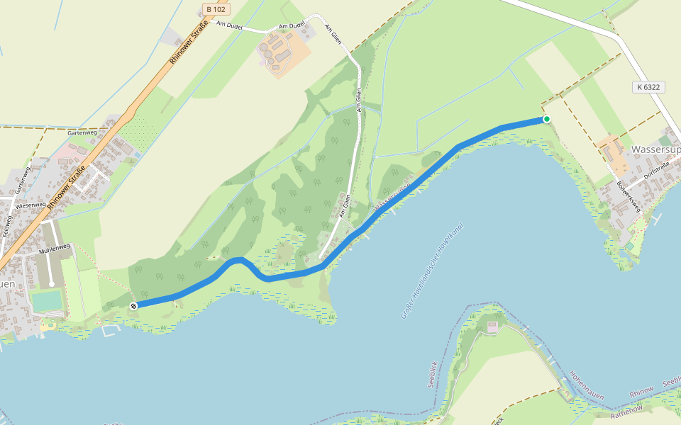 Wallweg walking route map in Seeblick