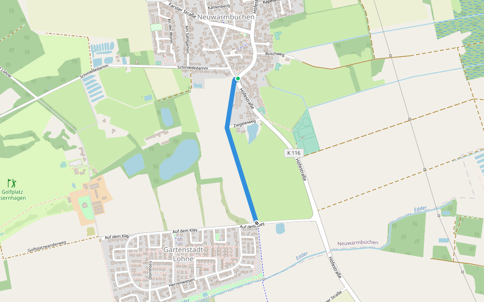 Pfad der Menschenrechte walking route map in Isernhagen