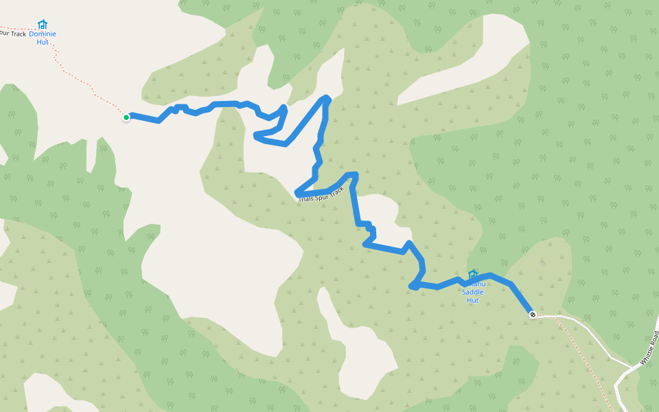 Trials Spur Track walking route map in Puketitiri