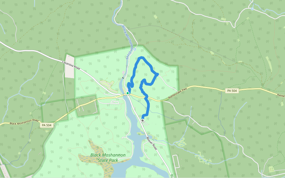 Ski Slope Trail walking route map in Philipsburg