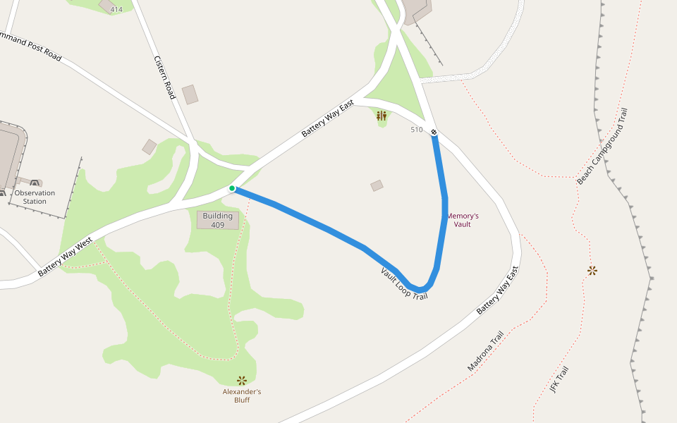 Vault Loop Trail walking route map in Port Townsend