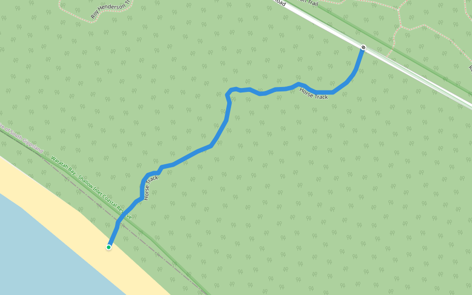 Horse Track walking route map in Sandy Point