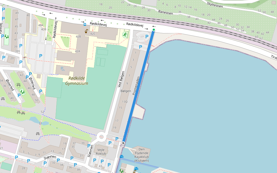 Promenaden walking route map in Vejle