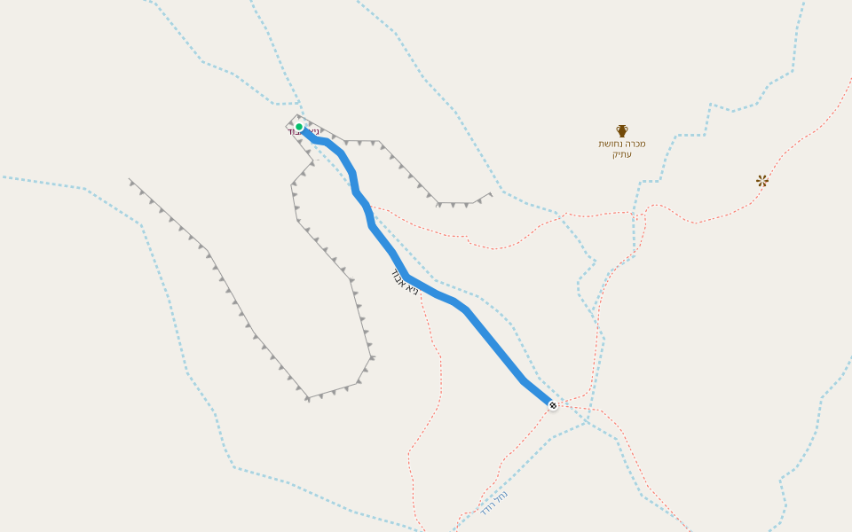 גיא אבוד walking route map in Eilat