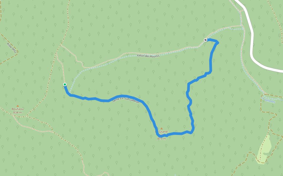 Sente Est Sud Luberon walking route map in Vitrolles-en-Lubéron