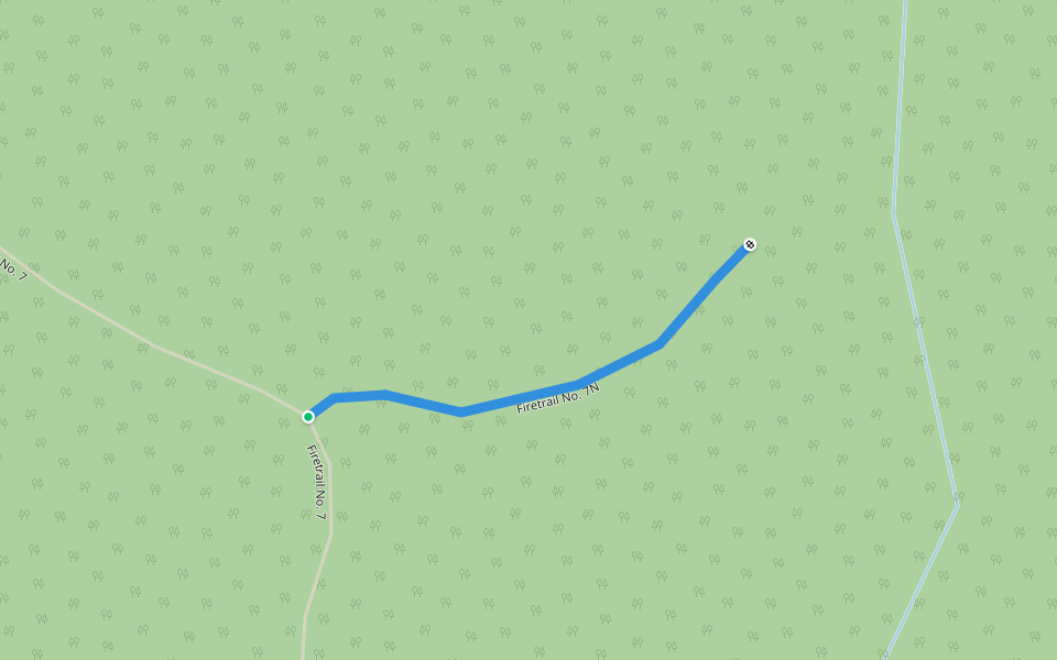 Firetrail No. 7N walking route map in Cataract