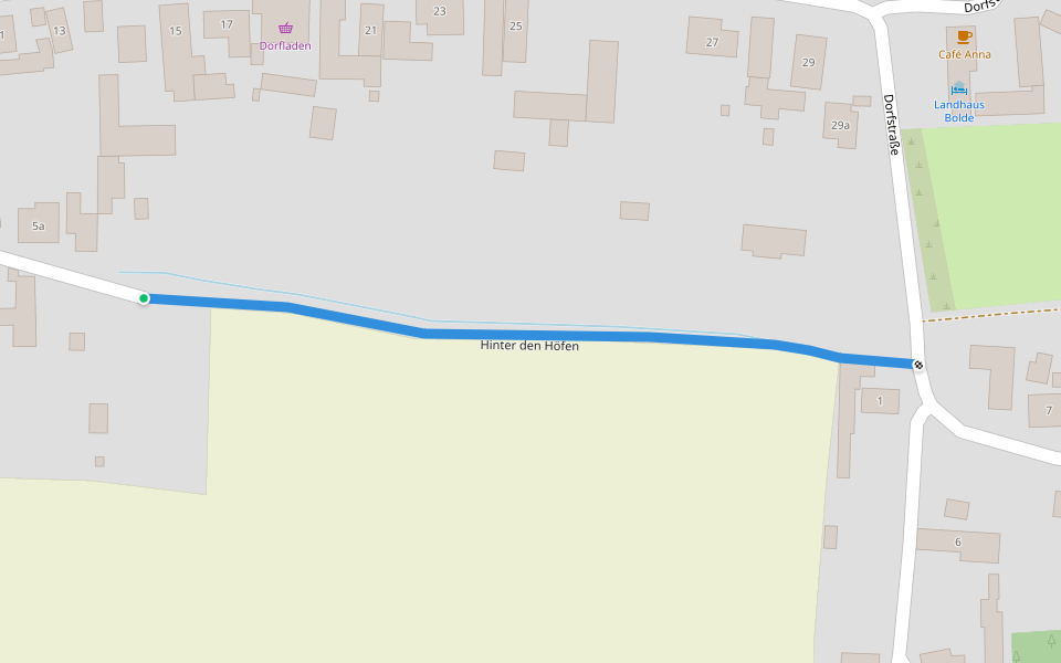 Hinter den Höfen walking route map in Bad Liebenwerda