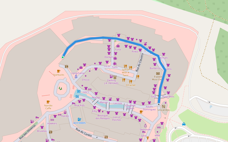 Avenida da Fonte walking route map in Alcochete